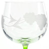6 Rhine Crystal Wine Glasses engraved with Grappes