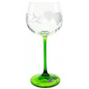 6 Rhine Crystal Wine Glasses engraved with Grappes