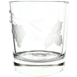 6 Verres Apéritifs ou à eau gravés Raisins