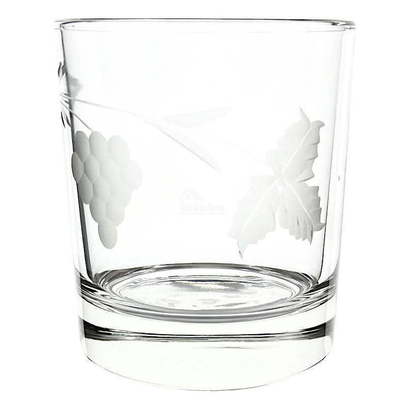 6 Verres Apéritifs ou à eau gravés Raisins