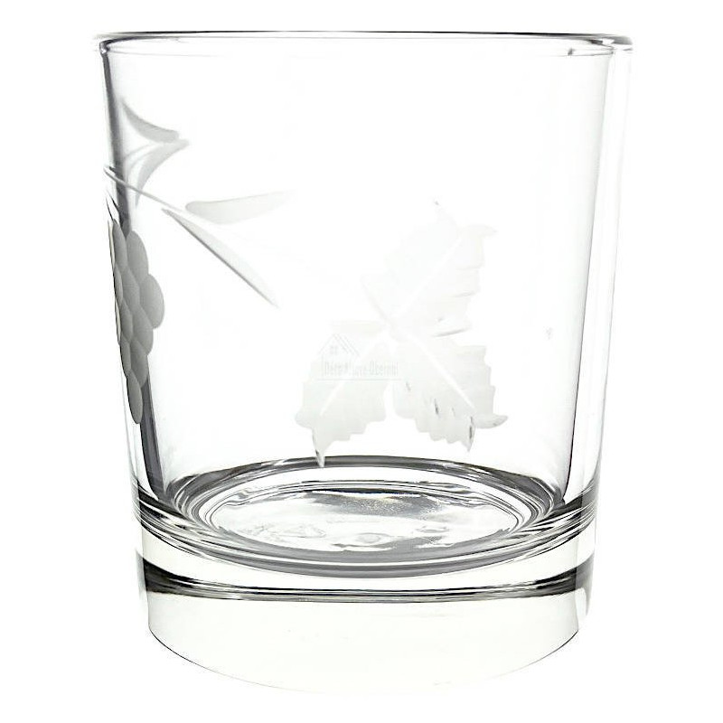 6 Verres Apéritifs ou à eau gravés Raisins