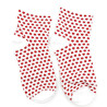 Weiße Socken mit roten Herzen aus dem Elsass