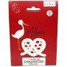 White socks with red hearts from Alsace
