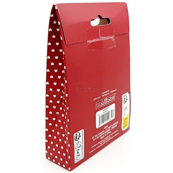 Chaussettes blanches motifs Coeurs rouge d'Alsace