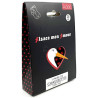 Black socks with red hearts from Alsace