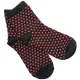 Chaussettes noires motifs Coeurs rouge d'Alsace