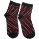 Chaussettes noires motifs Coeurs rouge d'Alsace