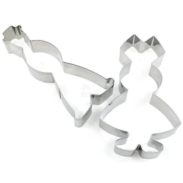 Lot de 2 Emporte Pièces Couple d'Alsacien en Inox