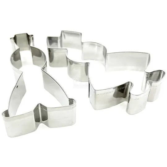 Set van 2 Uitsteekvormen Paar Elzassers in Roestvrijstaal