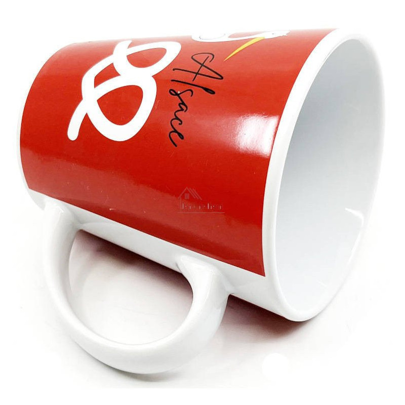 Ceramic Mug with Stork and Pretzel design