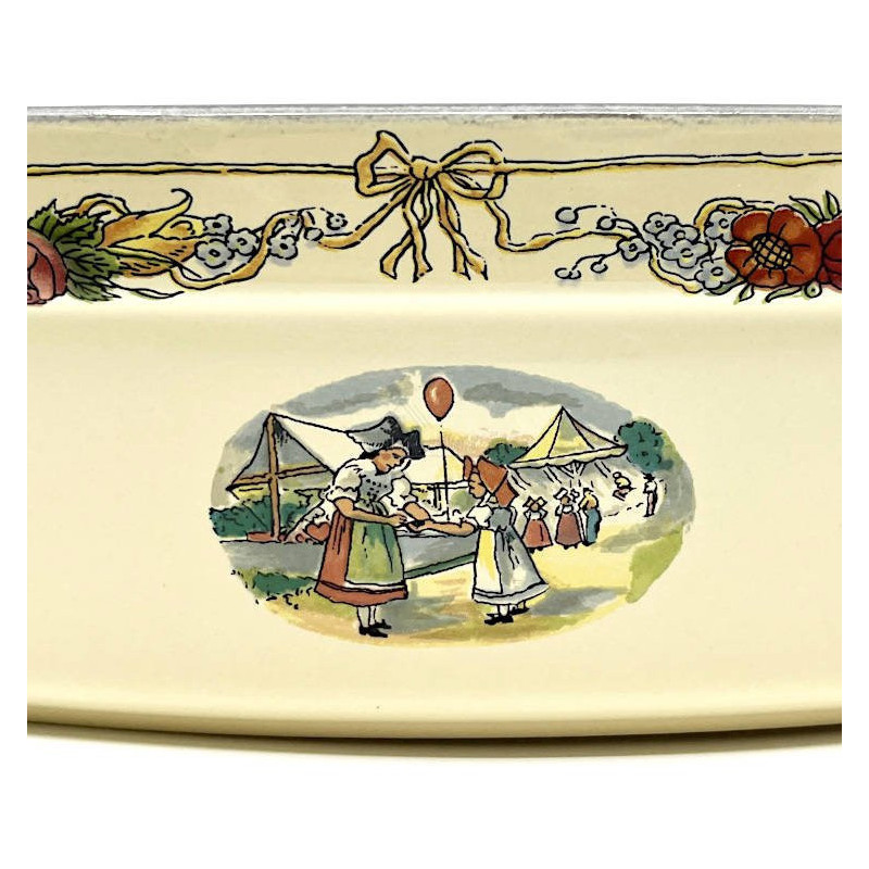 Ovale Platte Traiteur Geschirr aus Obernai 33 cm