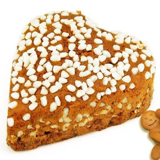 Honey Heart Gingerbread and Pearl Sugar