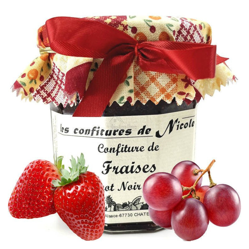 Nicole Marmelade mit Erdbeeren und Pinot Noir aus dem Elsass 250 gr