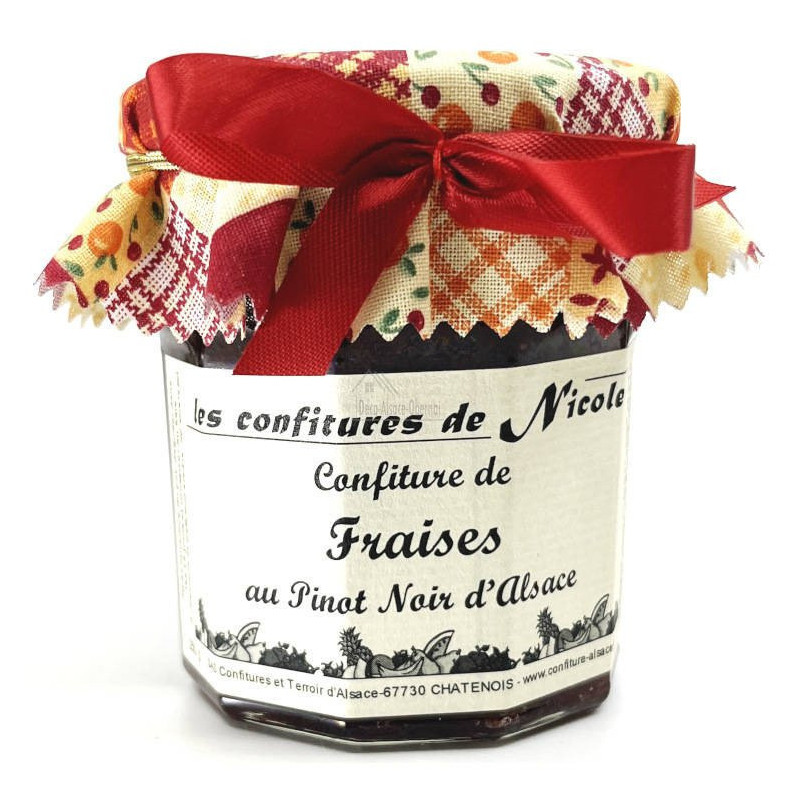 Nicole Marmelade mit Erdbeeren und Pinot Noir aus dem Elsass 250 gr