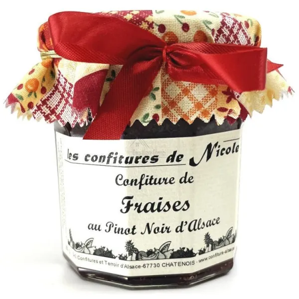 Nicole Marmelade mit Erdbeeren und Pinot Noir aus dem Elsass 250 gr