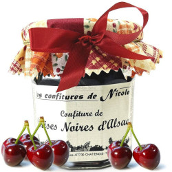 Nicole Marmelade mit Schwarzen Kirschen aus dem Elsass 250 gr