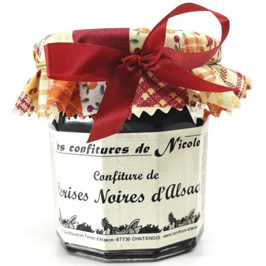 Confiture de Nicole aux Cerises Noires d'Alsace 250 gr