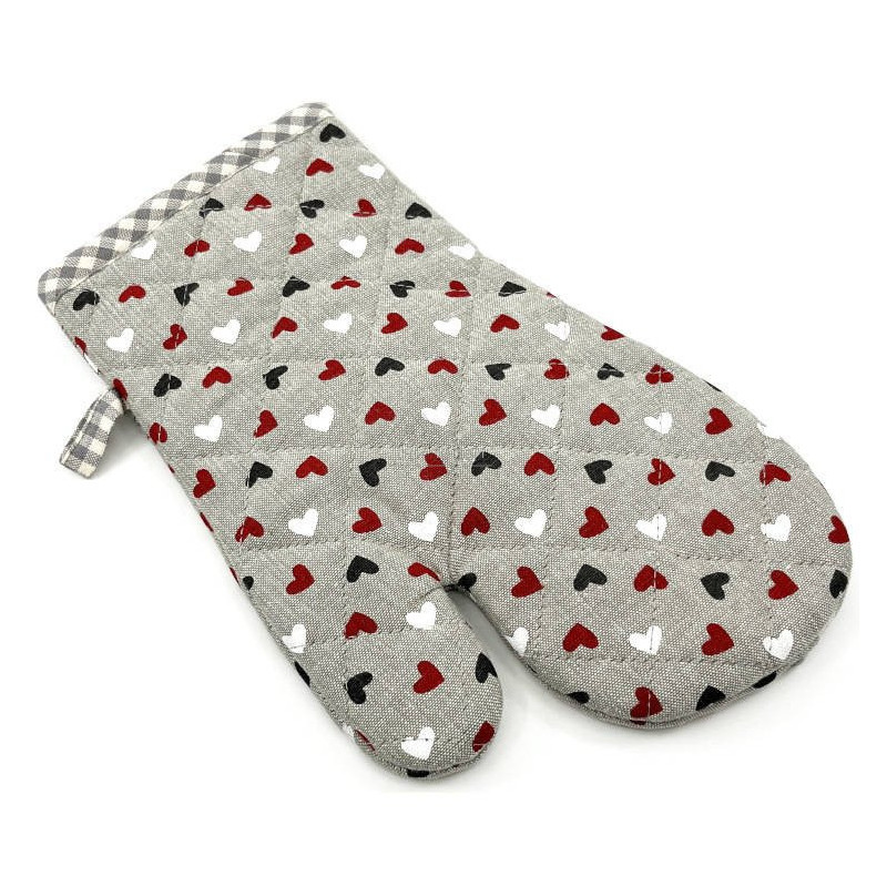 Alsace Embroidered Kitchen Glove with Hearts and Hansi motifs
