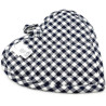 Blue Vichy Kitchen Potholder with Stork and Hearts