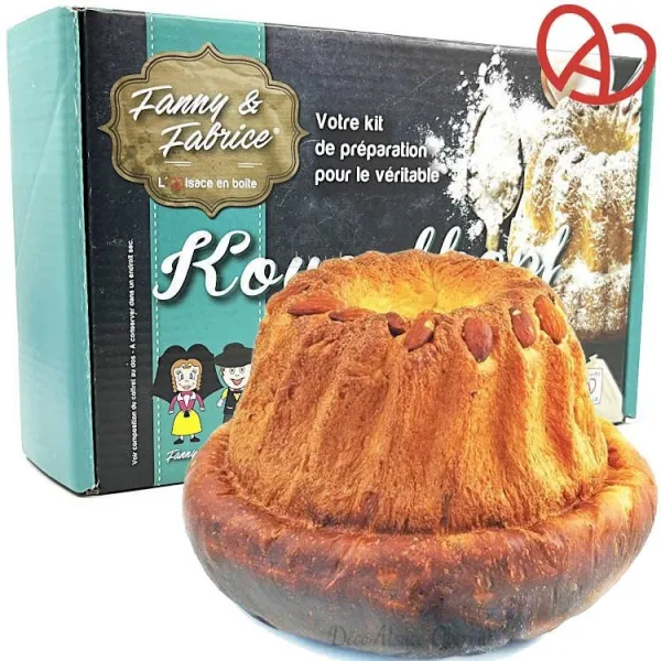 Sweet Kougelhopf Preparation Kit with 21 cm Blue Kougelhopf Mould