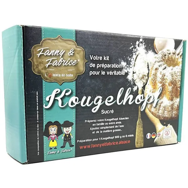 Sweet Kougelhopf Preparation Kit with 21 cm Blue Kougelhopf Mould