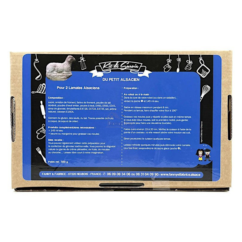Kit de préparation du Lamala Alsacien avec Moule Agneau Pascal 18cm