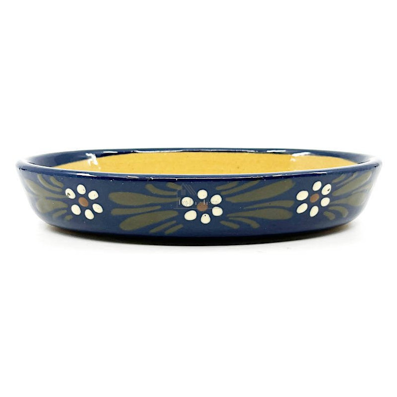 Ovale Schale Soufflenheimer Blau Gänseblümchen 23 cm
