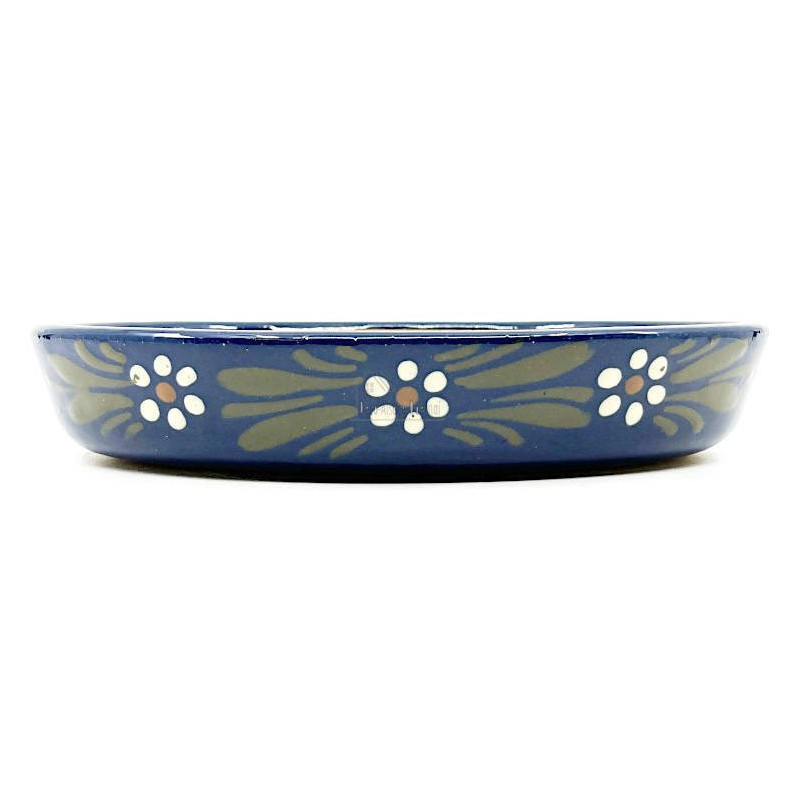 Ovale Schale Soufflenheimer Blau Gänseblümchen 23 cm