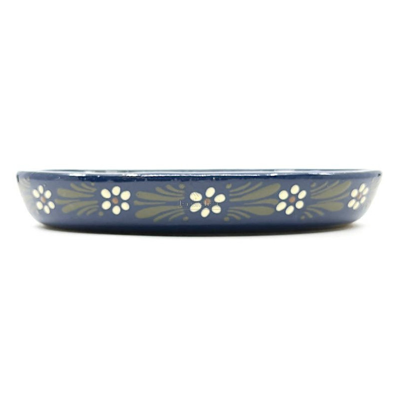 Ovale Schale Soufflenheimer Blau Gänseblümchen 30 cm