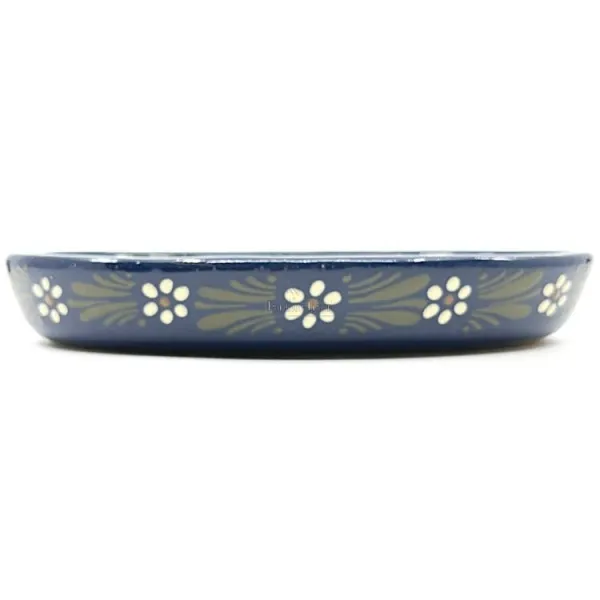 Ovale Schale Soufflenheimer Blau Gänseblümchen 30 cm