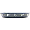 Oval Blue Soufflenheim Dish Daisy 30 cm