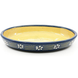 Ovale Schale Soufflenheimer Blau Gänseblümchen 30 cm