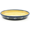 Oval Blue Soufflenheim Dish Daisy 30 cm