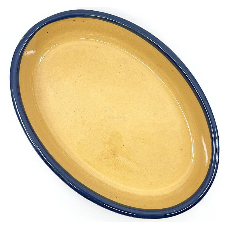Ovale Schale Soufflenheimer Blau Gänseblümchen 30 cm