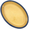 Oval Blue Soufflenheim Dish Daisy 30 cm