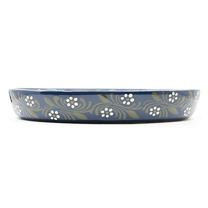 Ovale Schale Soufflenheimer Blau Gänseblümchen 40 cm