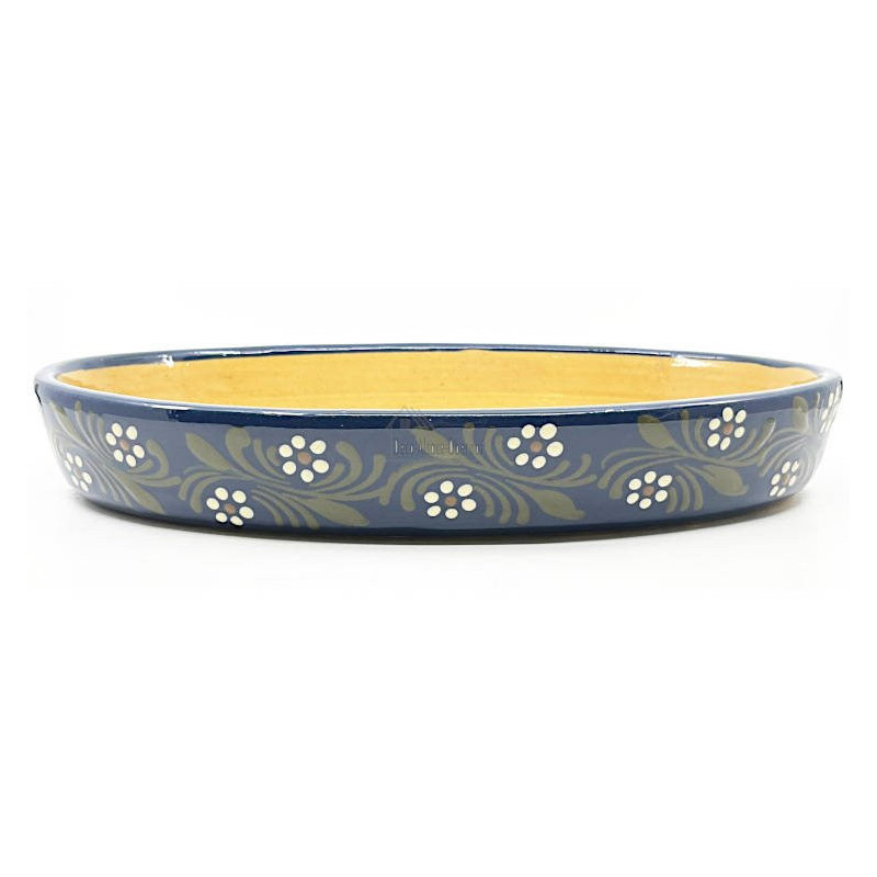 Ovale Schale Soufflenheimer Blau Gänseblümchen 40 cm