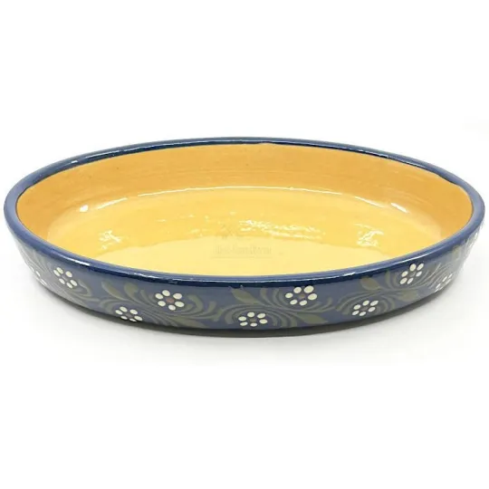 Ovale Schaal Blauw Soufflenheim Margriet 40 cm