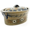 Terrine à Baeckeoffe Bleu Pinceau Soufflenheim Marguerite 17 cm
