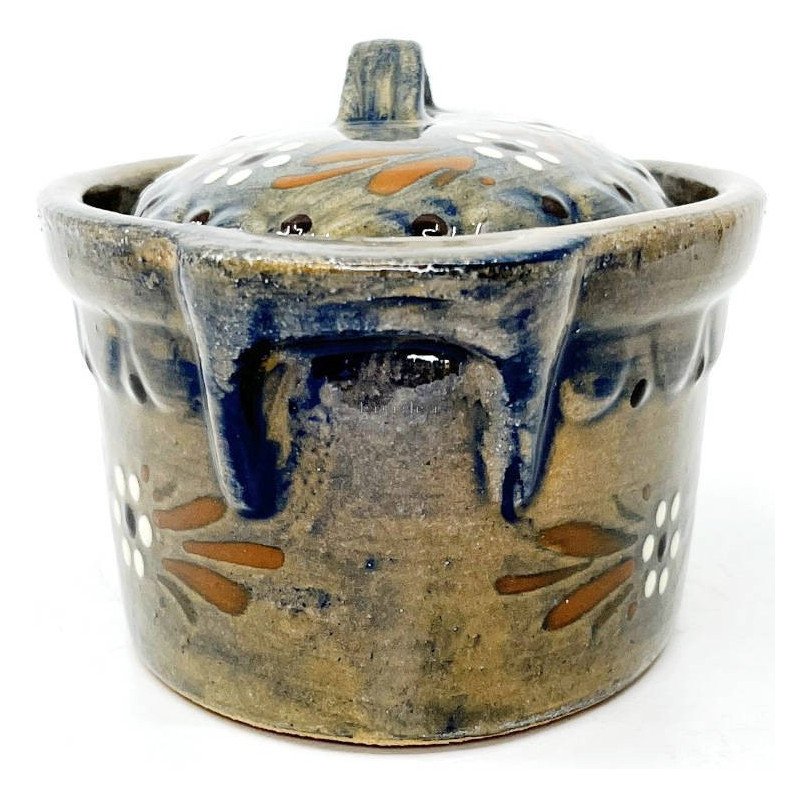 Terrine à Baeckeoffe Bleu Pinceau Soufflenheim Marguerite 17 cm