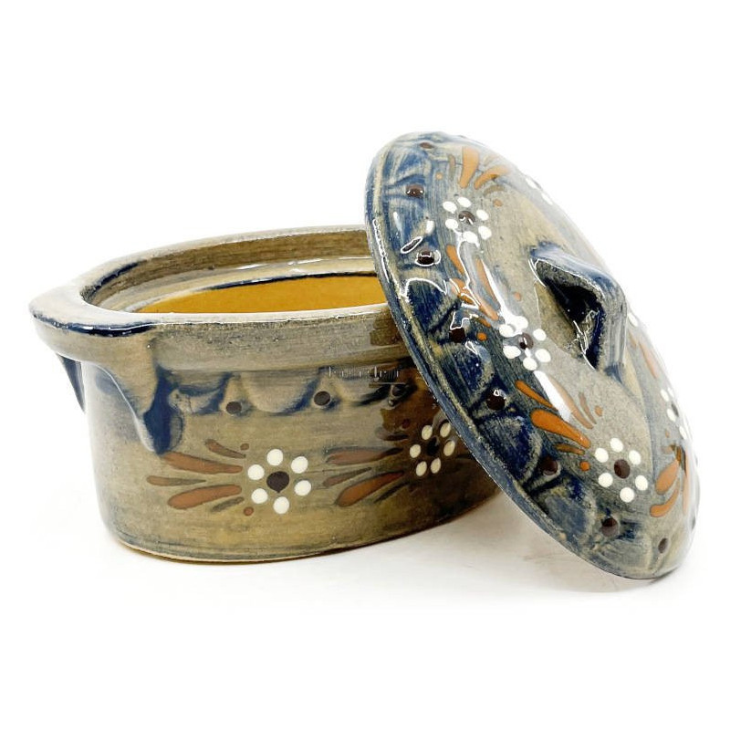 Soufflenheim Blaue Pinsel Baeckeoffe Terrine Gänseblümchen 17 cm