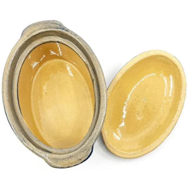 Soufflenheim Blaue Pinsel Baeckeoffe Terrine Gänseblümchen 17 cm