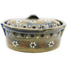 Baeckeoffe Terrine Blue Soufflenheim Brush Daisy 22 cm