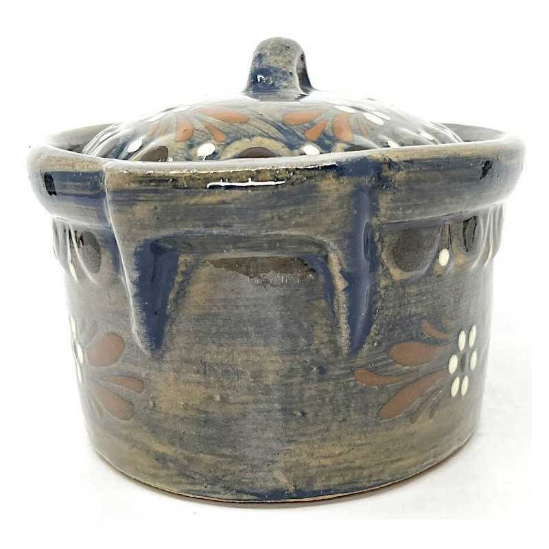 Baeckeoffe Terrine Blue Soufflenheim Brush Daisy 22 cm
