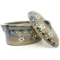 Soufflenheim Blaue Pinsel Baeckeoffe Terrine Gänseblümchen 22 cm