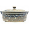 Baeckeoffe Terrine Blue Soufflenheim Brush Daisy 37 cm