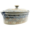 Baeckeoffe Terrine Blue Soufflenheim Brush Daisy 37 cm