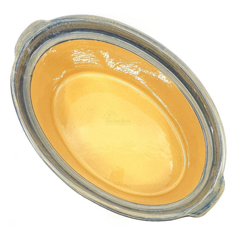 Baeckeoffe Terrine Blue Soufflenheim Brush Daisy 37 cm