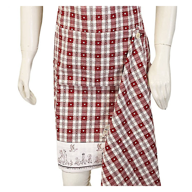 Adjustable Kitchen Apron with Alsatian Storks Design and Kitchen Towel