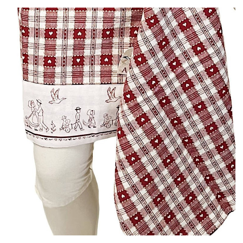 Adjustable Kitchen Apron with Alsatian Storks Design and Kitchen Towel